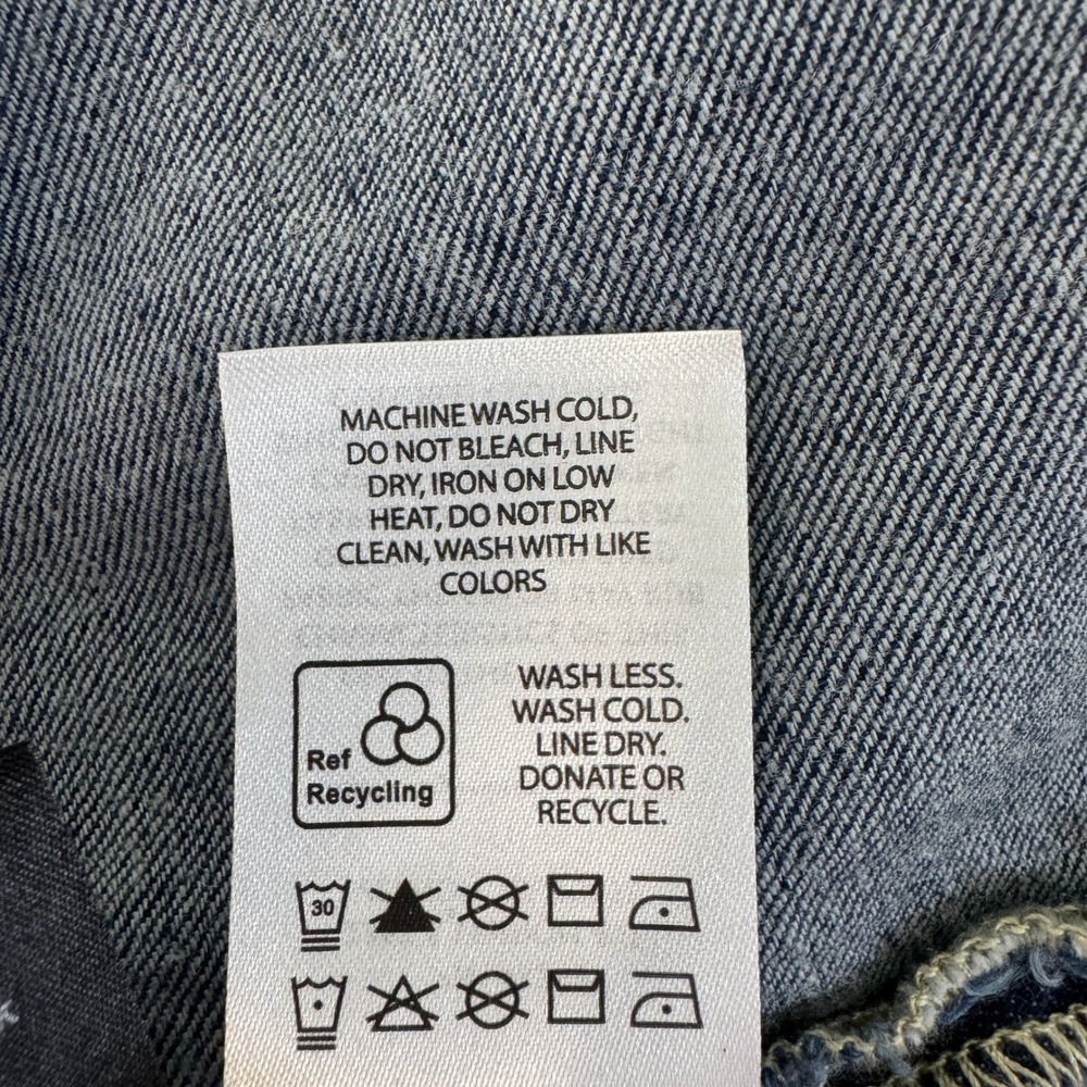 Reformation Amory Denim Midi Dress 10 Blue Dark Wash Sustainable Cottagecore - Picture 14 of 14